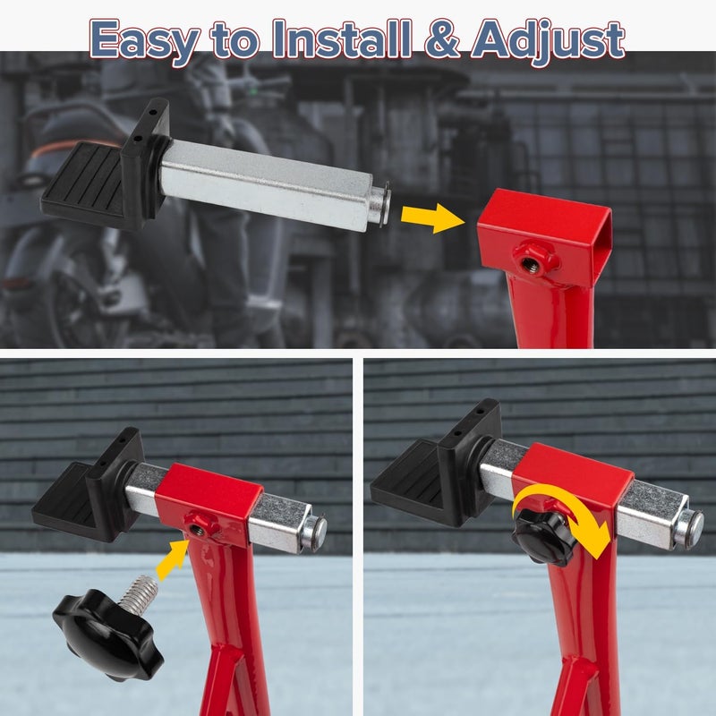 Donext Spool Lift Stand Attachments for Rear Sportbike Motorcycle Stands (Attachment ONLY), L-Shaped Adapter 1 Pair - Image 5